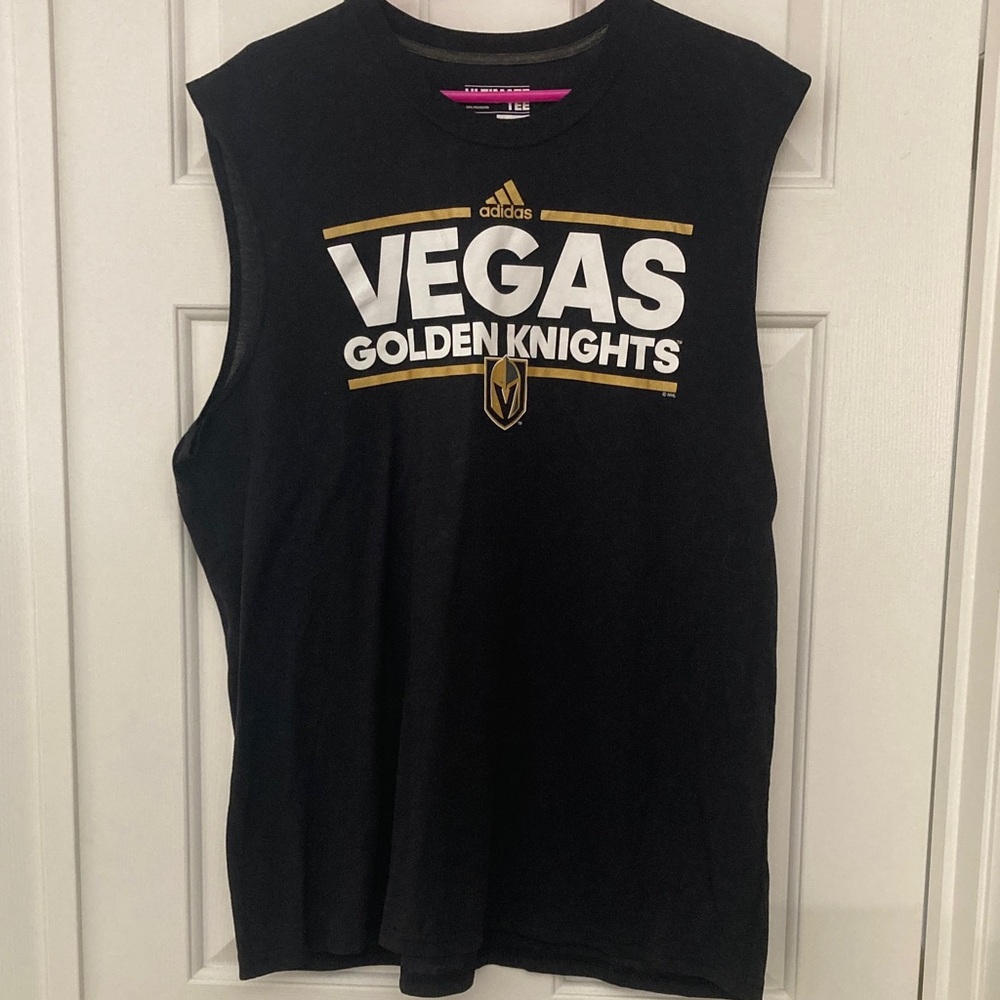 Adidas Black Vegas Golden Knights Tank Top Size 2XL